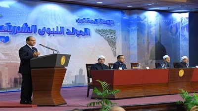 السيسي يشهد الاحتفال بالمولد النبوى الشريف