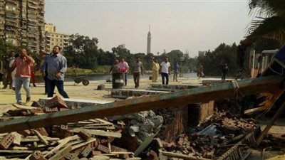 حى العجوزة يزيل مخالفات النادي الزمالك النهرى