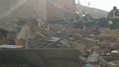 انهيار عقارين مجاورين بحى روض الفرج ومصرع شخصين