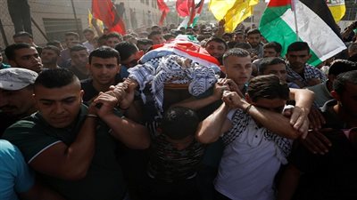 تشييع شهيدين قتلا برصاص جيش الاحتلال الإسرائيلي بالضفة الغربية