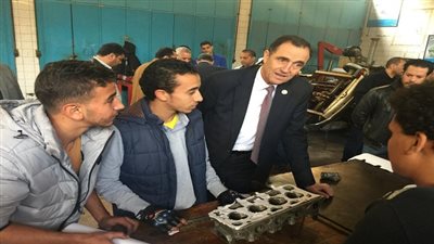 الجيوشى يتابع الاستعدادات لامتحانات النقل فى التعليم الفنى