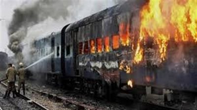 حريق هائل في محطة قطار.. إقرا التفاصيل