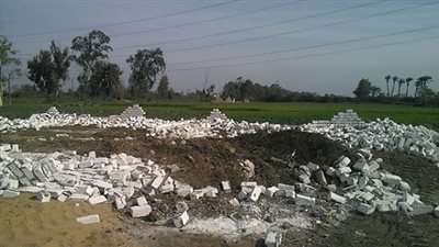 بالصور.. إزالة 48 حالة تعدى على الارض الزراعية بالقليوبية