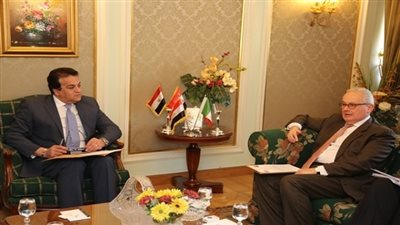 عبد الغفار يبحث مع السفير الإيطالي بالقاهرة تعزيز التعاون بين البلدين