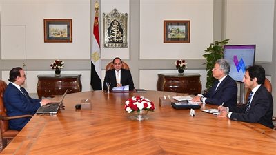 السيسي يجتمع مع وزير الاتصالات وتكنولوجيا المعلومات بحضور رئيس هيئة الرقابة الإدارية