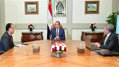 السيسي يجتمع مع القائم بأعمال رئيس مجلس الوزراء ووزير المالية
