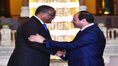 السيسي يستقبل رئيس الوزراء الاثيوبي بقصر الاتحادية