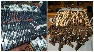 إحباط تهريب كمية كبيرة من الأسلحة النارية والذخائر للبر الشرقى لقناة السويس 