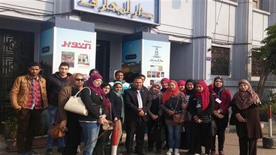 بالصور.. طلاب جامعة بنها فى زيارة تدريبية لمجلة أكتوبر