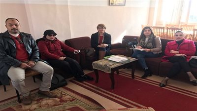 وفد الأنرويل يزور مجمع الدفاع الاجتماعي بالإسكندرية