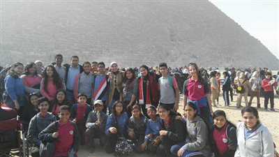 التعليم تشارك فى فعاليات احتفالية كبري في أهرامات الجيزة