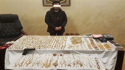 كشف غموض واقعة سرقة 6 كيلو جرام من المشغولات الذهبية من احدى المحلات