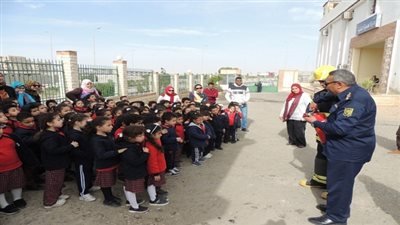 إدارة الحماية المدنية بالمنيا تستقبل عدداً من طلاب مدارس النيل الدولية