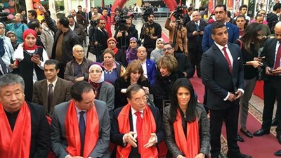 وزيرة السياحة.. تحتفل برأس السنة الصينية وانارة برج القاهرة تزامنا مع برج شنغهاى بالصين