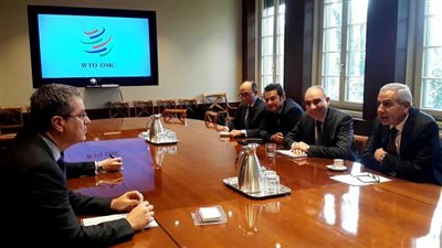 قابيل يبحث مع مدير عام منظمة التجارة العالمية مستقبل التجارة الدولية 