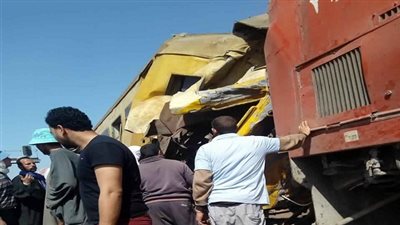 غادة والي تتابع حادث تصادم قطارين في كوم حمادة 