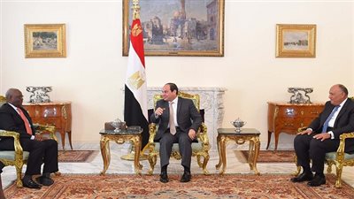 السيسي يستقبل عضو لجنة الشخصيات البارزة التابعة للآلية الأفريقية لمراجعة النظراء