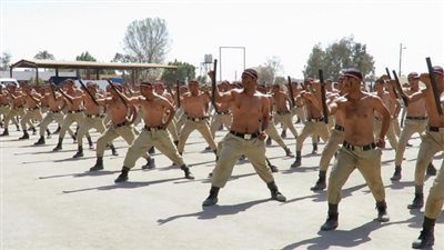 فعاليات حفل إنتهاء التدريب الأساسى للمجندين بالإدارة العامة لشرطة النقل والمواصلات 