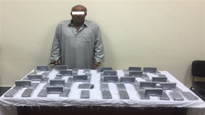 ضبط أحد الأشخاص وبحوزته 70 طربة لمخدر الحشيش بقصد الإتجار