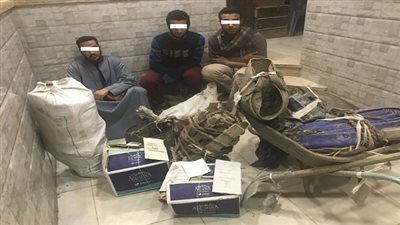 ضبط 9 أشخاص لقيامهم بالحفر بقصد البحث والتنقيب عن الآثار 