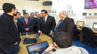 وزير التعليم العالى يتفقد جامعة بيروت العربية
