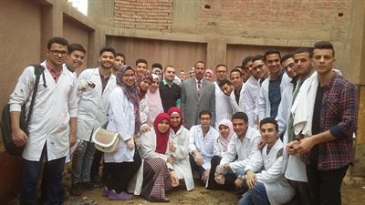 قافلة بيطرية من جامعة بنها لقرية قرنفيل بالقناطر