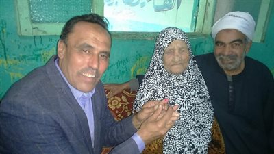 أكبر معمرة بالقليوبية تدلي بصوتها في إنتخابات الرئاسه بشبين القناطر