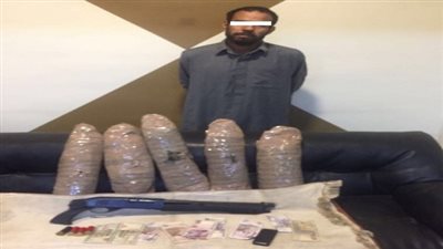 ضبط هارب من أحد السجون وبحوزته سلاح نارى و15 كيلو بانجو 