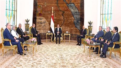 السيسي يستقبل رئيس مجلس النواب العراقى ووفداً من أعضاء مجلس النواب
