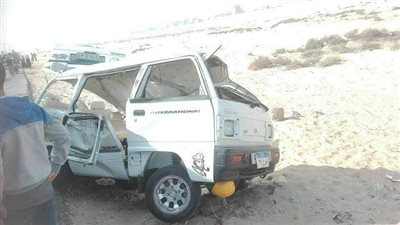 مصرع ٩ فتيات في حادث إنقلاب سيارة بطريق السلام_ الخانكة