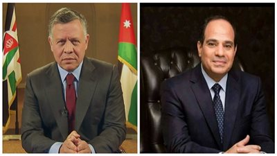 السيسي يتلقي التهنئة من العاهل الاردني بمناسبة الفوز فى الانتخابات الرئاسية