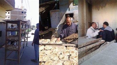 بالصور.. تحرير 30 محضر صحة بعدد من المخابز بكفر شكر