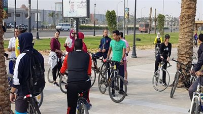 تحت رعاية جهاز مدينة ٦ اكتوبر افتتاح مسار الدراجات بطريق جمال عبدالناصر 