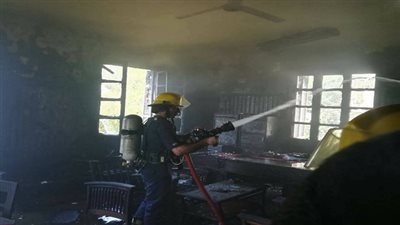 بالصور.. حريق هائل بمبني الري بطلخا دقهلية 