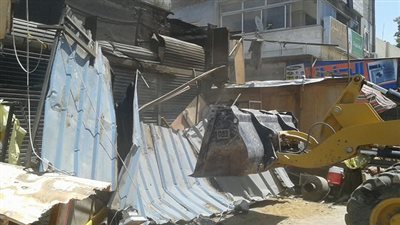 بالصور.. حملة مكبرة لأزالة التعديات والإشغالات بحي الأربعين