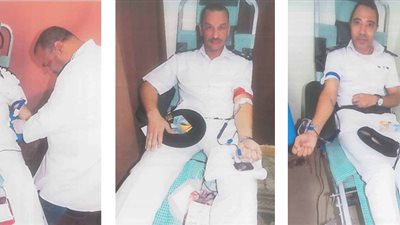 رجال الشرطة يتبرعون بدمائهم لإنقاذ مرضى مستشفى قصر العينى