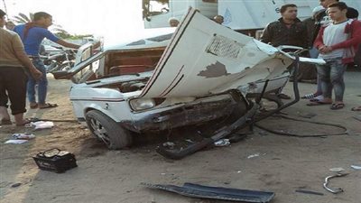 حادث تصادم يؤدي الي وفاة شخص واصابة اربع اخرين بالدقهليه