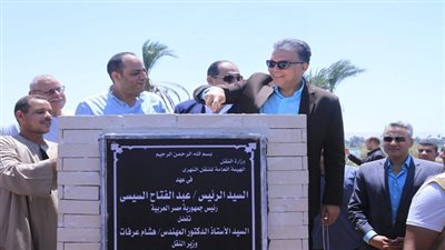 وزير النقل يضع حجر الأساس لإنشاء أول ميناء نهري بمحافظة سوهاج 