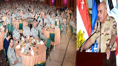 وزير الدفاع يلتقى نسور القوات الجوية ومقاتلى الهيئة الهندسية ويشاركهم تناول الإفطار