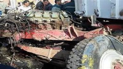 حادث تصادم يؤدي لوفاة شخص واصابة ثلاثة بطريق اجا - المنصورة 