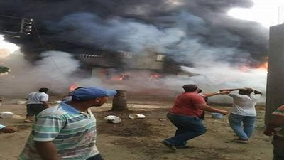 السيطرة على حريق ضخم  بأحدى قرى الدقهلية