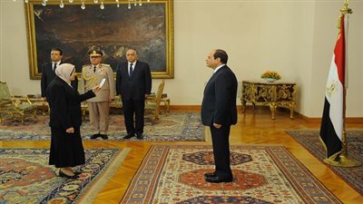 السيسي يشهد أداء حلف اليمين للمستشارة أماني الرافعي رئيسة لهيئة النيابة الإدارية