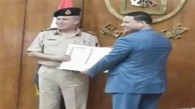 أكاديمية ناصر العسكرية تكرم المستشار الاعلامي لمحافظة البحيرة 