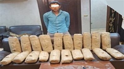 ضبط شخص بدائرة مركز شرطة طلخا وبحوزته 40 كيلو بانجو 