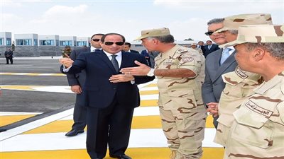 الرئيس عبدالفتاح السيسى يفتتح عدد من مشروعات الطرق بالخطاطبة