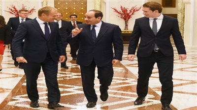 الرئيس السيسي يستقبل رئيس المجلس الأوروبى ومستشار النمسا