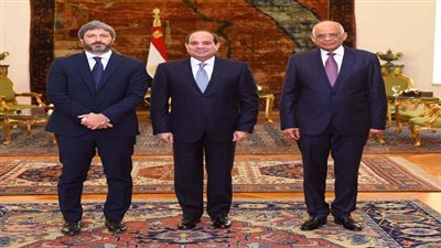 الرئيس السيسي يستقبل رئيس البرلمان الإيطالى
