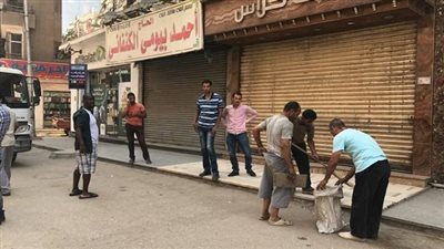 تطهير شارع مستشفي الصدر من الإشغالات.. والأهالي: 