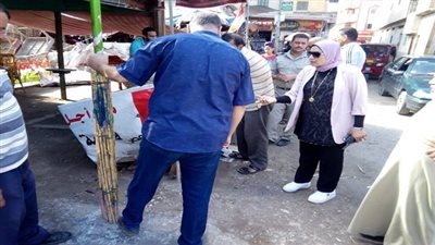 حملة لإزالة الإشغالات بمدينة الحامول