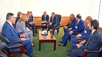 السيسي يلتقي برئيس الوزراء البلغارى على هامش فعاليات الدورة ٧٣ للجمعية العامة للأمم المتحدة